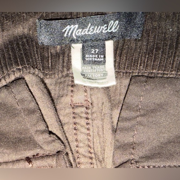 Madewell Women's Dark Brown Corduroy Pants Size 27 - Picture 5 of 9
